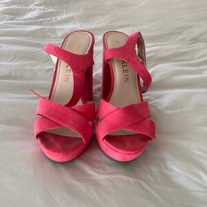 Anne Klein Vibrant Pink Strappy Heels